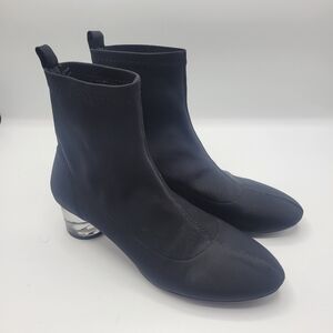 Zara booties with clear rounded heal size 35